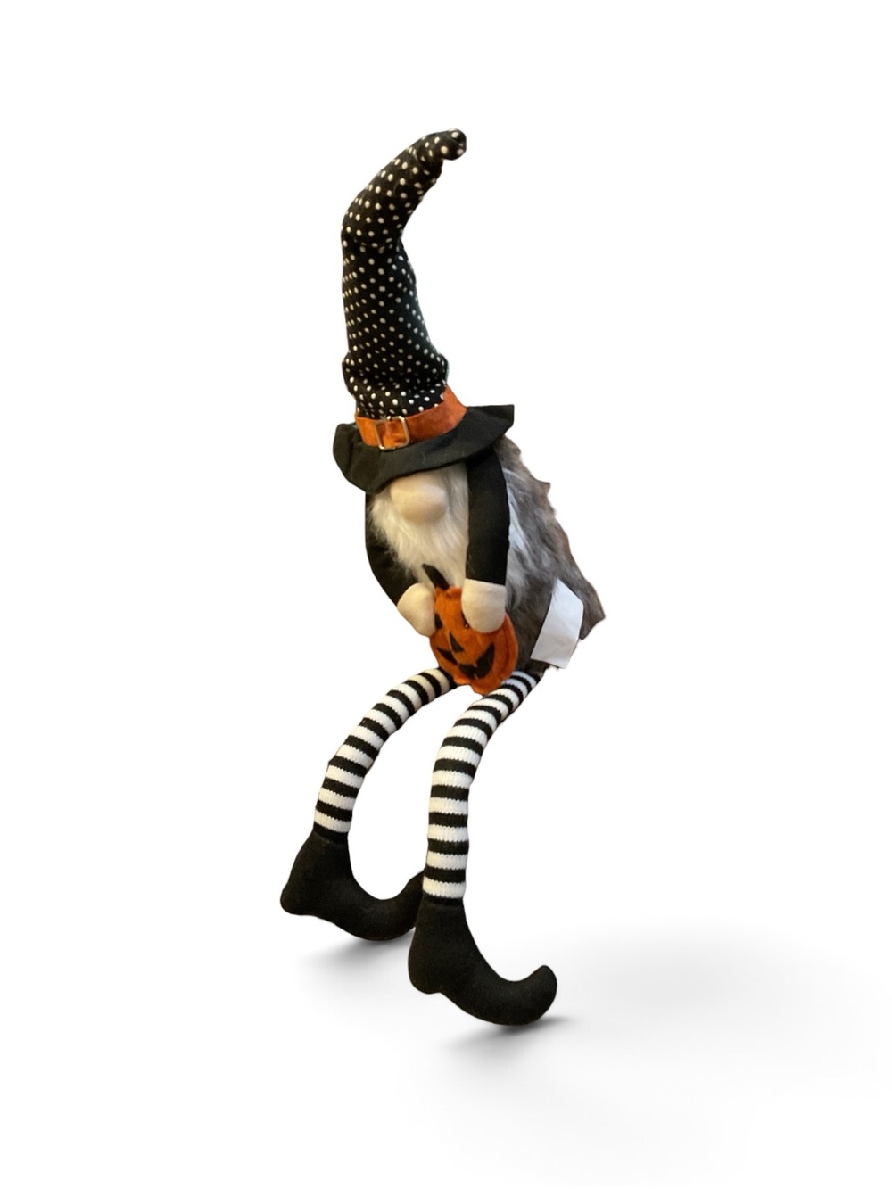 Festive Halloween Gnome Doorstep Decor - Black & Orange - Picture 3 of 7